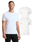 True Classic Men's T-Shirt – Short Sleeve Crew Neck T-Shirts for Men UK, Cotton Blend Men's T-Shirts, Novelty Tshirts Men UK, Pack of 2, White, XL