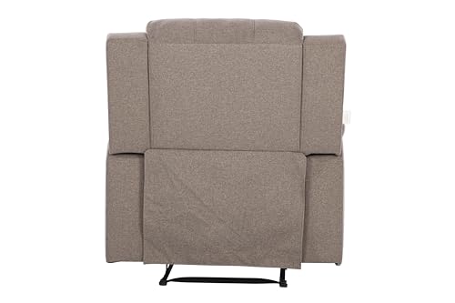 Image of Urban living - Joseph Single Seater Fabric Manual Recliner | 1 Seater Sofa | Single Sofa Recliner | 1 Seater Chair Sofa | 1 Year Warranty | Brown