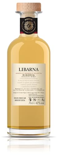 Grappa Libarna Riserva 70cl Grappa aus Barbera- und Dolcetto-Trauben, 18 Monate gereift. Strukturiert und komplex. 42% vol.
