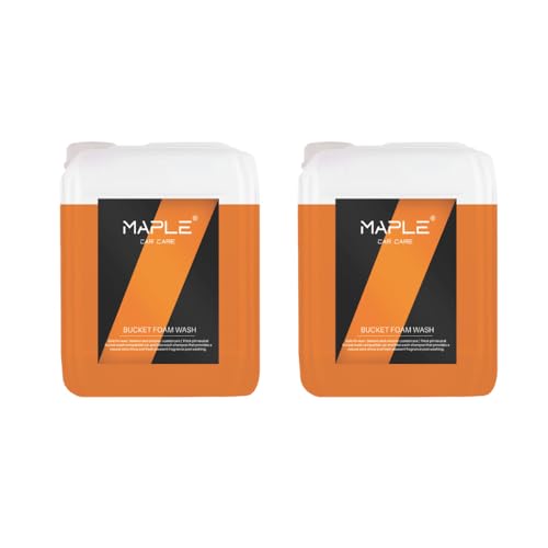 Image of Maple Car Care Bucket Foam Wash Shampoo for Car 10L (5 x 2L Packs) | High Foaming, pH Neutral Car Shampoo| Ceramic Coating Safe Car Wash Shampoo | Deep Clean, Shine & Dirt Removal