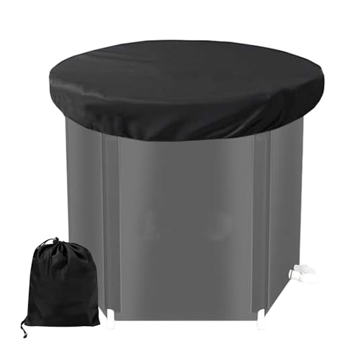 Cubeta para bañera – Protección cubo ducha fría – Cubre cubo baño hielo plegable | para viaje, gimnasio, jardín, recuperación, atletismo, spa, piscina exterior camping
