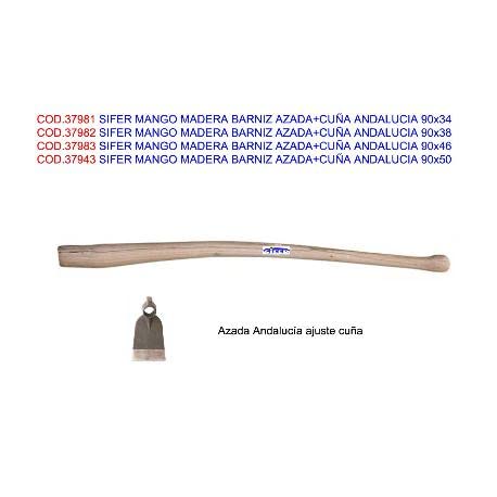 SIFER MANCHE BOIS COURBÉ VERNIS HOUE ET COIN ANDALOUSIE 90x38
