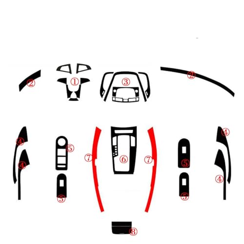 Autocollant carbone 5D pour Buick LaCrosse 2009-2012 panneau central