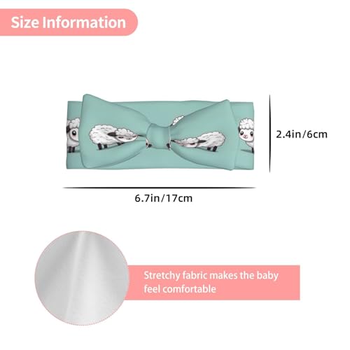Cute Cartoon Sheep Picture Baby Bow Headband Stretchy and Soft for Newborns, Infants, Toddlers, and Kids Girls3