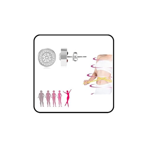 Lymphatic Earrings, 2 Pairs Histone Lymphvity Magnetotherapy Germanium Earrings Gold Silver Hypoallergenic Unique Elegant Hoop For Women Men Jewelry Gift (Silver)