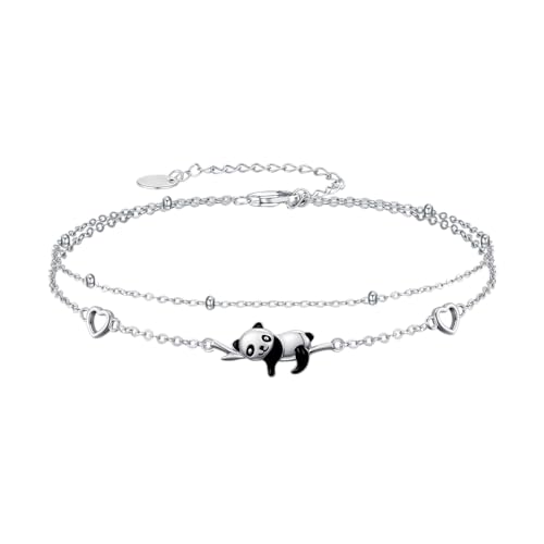 Image of 925 Sterling Silver Layered Ankle Bracelets for Women Jewelry Gifts | 925 Sterling Silver Layered Sea Turtles /Elephant /Wave Anklet Animal Bracelet Summer Ocean Beach Jewelry Gifts for Women