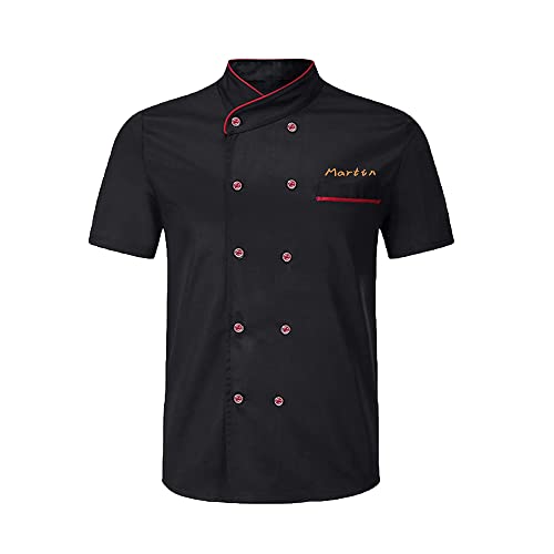 Personalized Chef Jackets Embroidered Chef Short Sleeve Chefs Work Clothes Kitchen Uniforms For Men Women