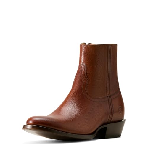 Ariat Mens Barrett Western Round Toe Pull On Casual Boots Ankle - Brown