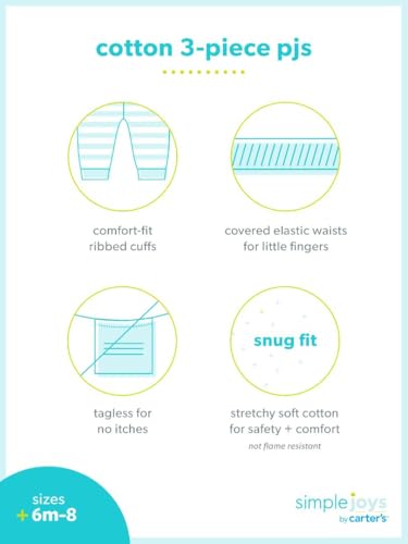 Simple Joys by Carter's Baby 3-Piece Snug-fit Cotton Holiday Pajama Set2