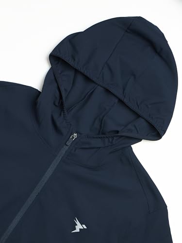 Image of TECHNOSPORT Men's Regular Fit Solid Hooded Neck Jacket With Ts Flexi, UPF50+ for Sports, Gym & Regular Use