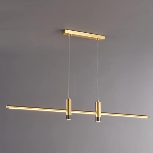 Suspension moderne en laiton vintage avec technologie LED tricolore pour salon