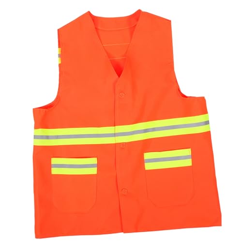 KALLORY High Visibility Reflective Vest for Workers Durable and Breathable with Reflective Strips for Road Maintenance Landscaping and Cleaning Activities