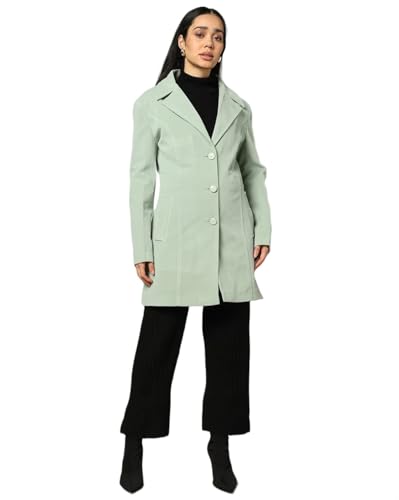 Image of Qube By Fort Collins Women's Knitted Hip Length Tweed Blazer - Stylish, Versatile, And Elegant For Office Or Casual Wear