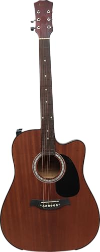 Image of Juarez Belleza Full-Size Jumbo 41 inch Acoustic Guitar - Sapele Top, Rosewood Fretboard & Bridge, Alice Steel Strings, Dual Action Truss Rod, Matte Finish - With Bag & Picks (Natural)