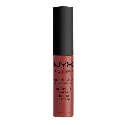 NYX Professional Makeup Lippenstift, Soft Matte Lip Cream, Cremiges und mattes Finish, Hochpigmentiert, Langanhaltend, Vegane Formel, Farbton: Rome