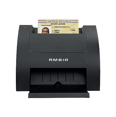 Ambir Card Scanner PS670ST-AS High Speed Single Sided Vertical USB Powered Card Scanner for Windows PC