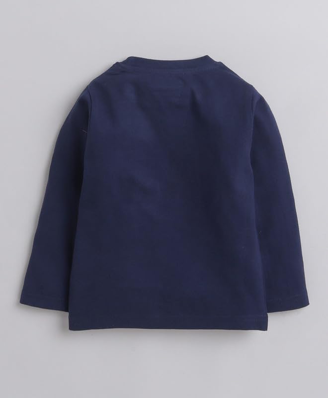 Image of BUMZEE Navy & Pink Girls Full Sleeves T-Shirts Pack of 2 (Peb8717)