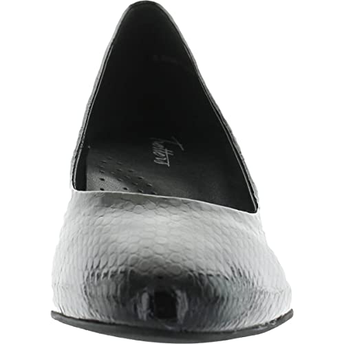 Trotters Women's Loafer/Slipon Pump, Black Snake, 8.5 Wide3