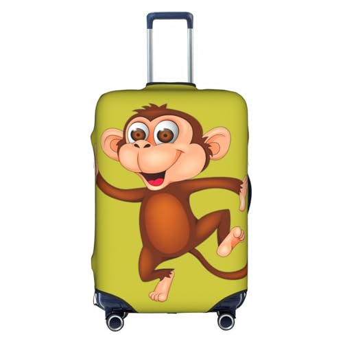 Housse de bagage de voyage imprimé singe blanc taille L élastique