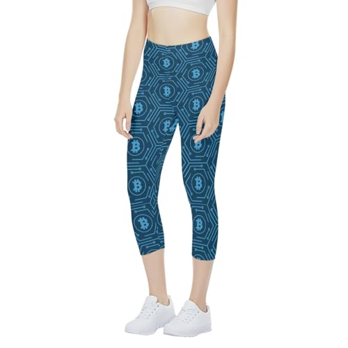 Cow Daisies Capri Pants for Women High Waist Workout Yoga Pants Tummy Control Crop Leggings - Image 5