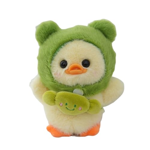 2ピース アヒルぬいぐるみ アヒル型 かわいいチャーム アヒル装飾素材 アタッチ バッグペンダント 装飾品 オーナメント, 黄色, 14cm