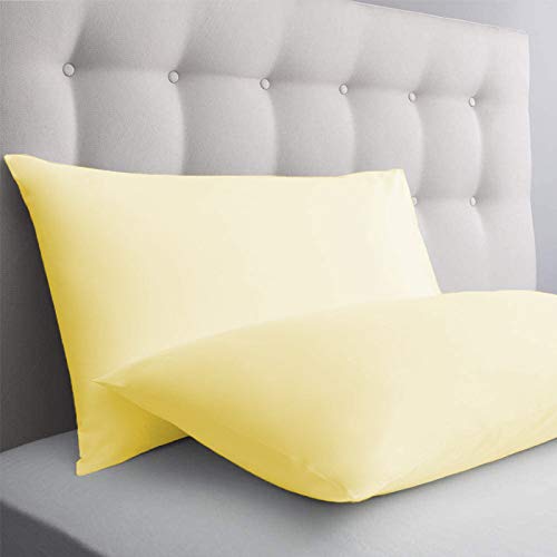 Image of YRM Bedding's - Egyptian Cotton Pillow Cases 400-TC Premium Hotel Quality 2 - Pcs Pillow Covers (18 inch x 28 inch) - Ivory Color