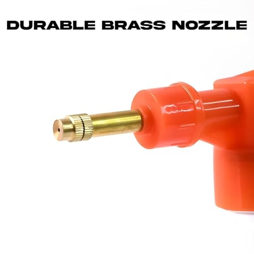 Image of MeeTo 1 Liter Handheld Pressure Water Sprayer Bottle with Trigger Pump, Durable Brass Nozzle, Multipurpose Manual Sprinkler for Gardening, Cleaning, Household Use, Multi Color (PC 1)