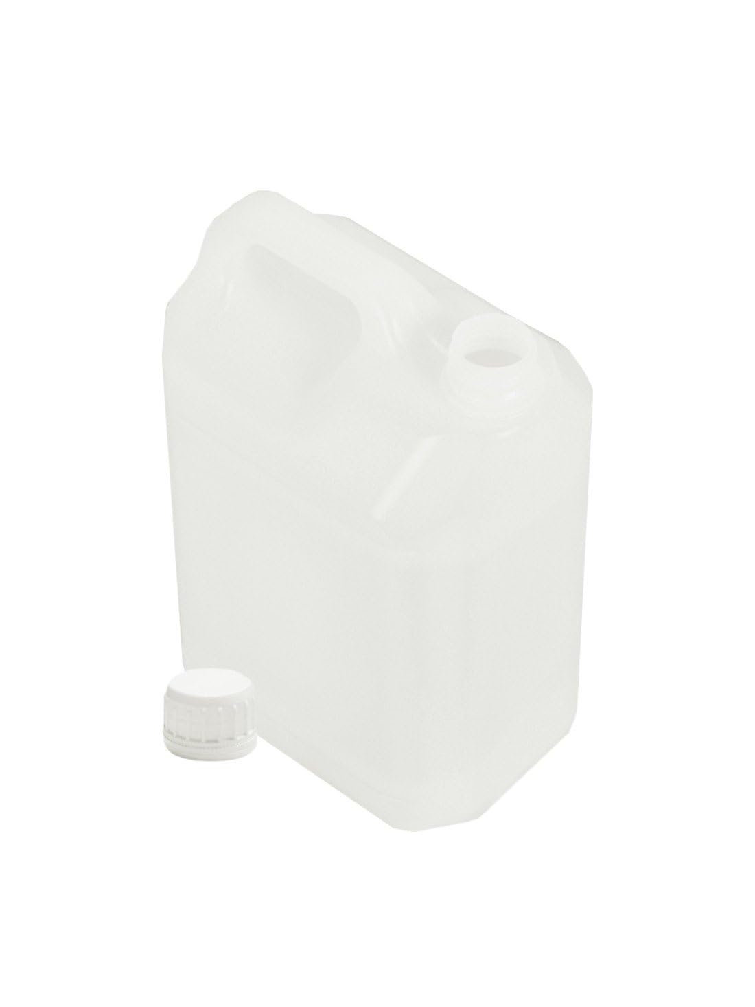 Jardin202 - Bidón Plástico Alimentario con Asa - Garrafa Blanca Multiusos | Pack 8 uds (5 Litros)