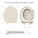 Round Toilet Seat Almond, Toilet Lid 16.5 inch with Soft Close, No Slam,Easy Installation & Release for Bottom Fixing Toilet，Safe PP Material Easy Clean，2 Years Support,B2B Available,Almond