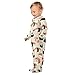 Emelivor Shrimp Sushi Biege Baby One-Piece Newborn Pajamas Long Sleeve Footed Pjs for Girl Boy Kids