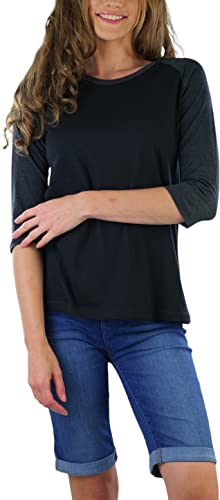 Image of ToBeInStyle Women's Classic Two Color Cotton Baseball T-Shirts