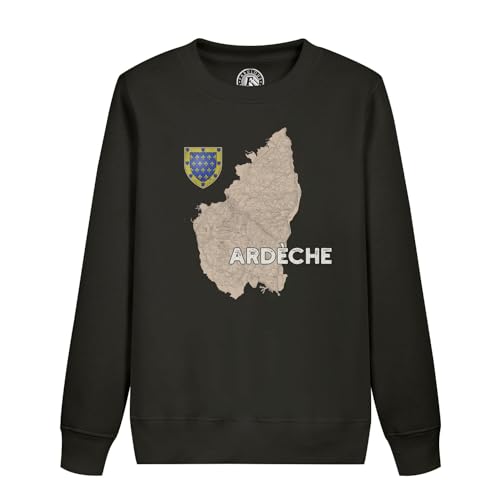 Sweatshirt enfant Ardèche 07 Privas carte ancienne vêtement vintage Rhône-Alpes