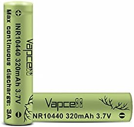 Miniatura 3 de Cecicebb Vapcell 10440 - Pilas recargables AAA de litio de 3,7 V, 320 mAh, 3 A, parte superior plana, paquete de 4