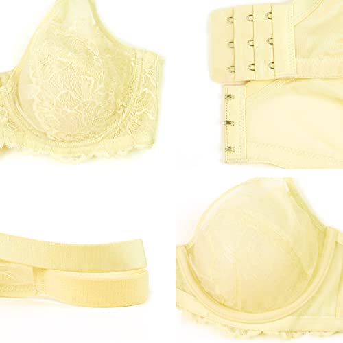 Image of HSIA Minimizer Bras for Women, Full Coverage Lace Bra for Heavy Breasts Unlined Bras with Underwire