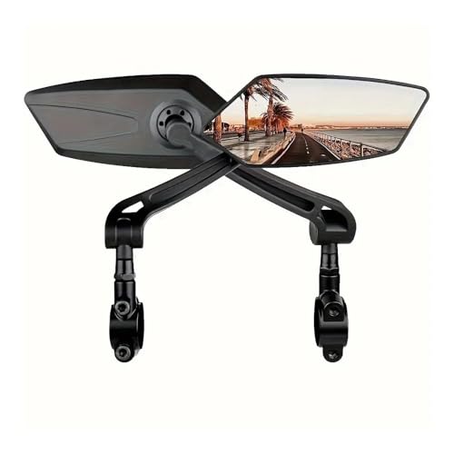 Espejo retrovisor de motocicleta con rotación ajustable contra ángulos muertos