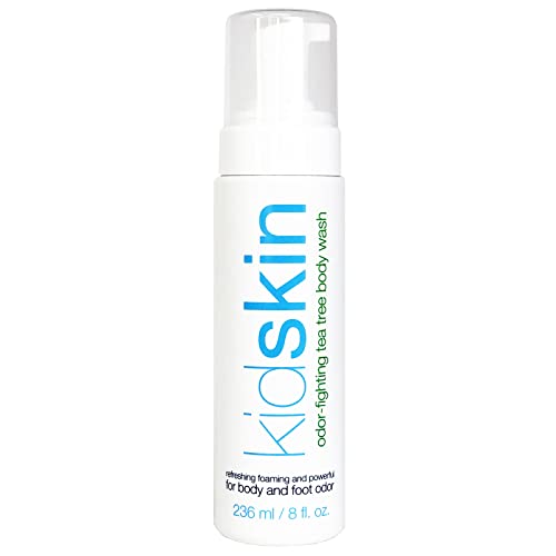 Kidskin- Foaming Body Wash with Tea Tree Oil- Helps Combat Body and Foot Odor and Stubborn Body Acne and Skin Issues - C