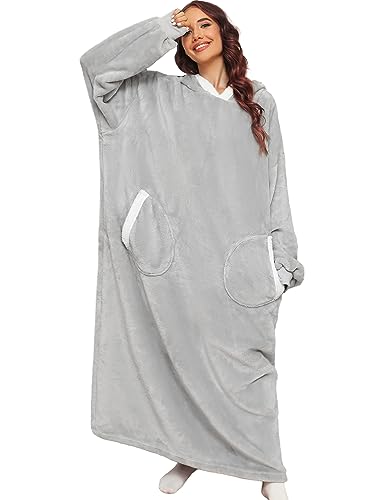 Tuopuda Weihnachtspullover Damen Herren Oversized mit Kapuze, Riesen Hoodie...