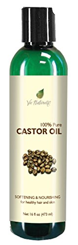 Pure Castor Oil for Hair Growth - Cold Pressed for Eyelashes, Skin, Hair Growth Shampoo - 100% Pure Hexane Free - 16 Fl Oz