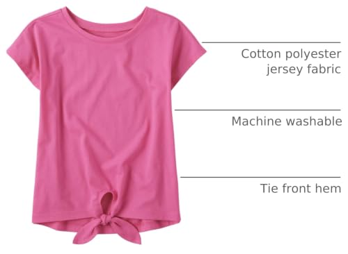 Image of Short Sleeve Tie Front Top