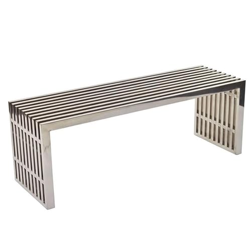 Modway Medium Gridiron Stainless Steel Bench