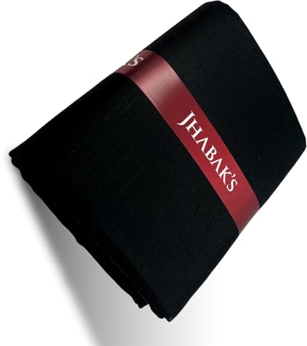 Image of JHABAK'S Men's 100% Pure Cotton Unstitched 1.7 Meters Shirt Piece - 3.25 Meters Suit Fabric Set with Cufflinks (Multicolour, All Weather Fabric, Attractive Box)