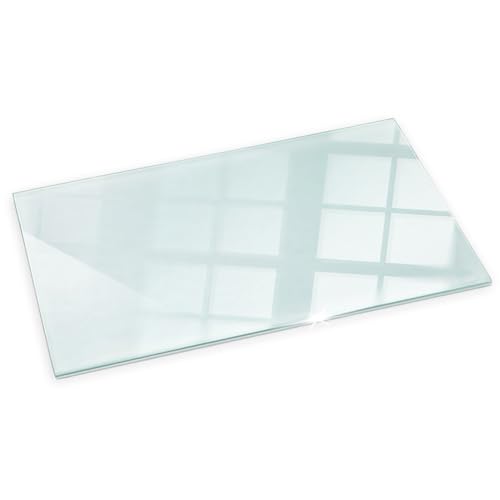 Grande Protection sous la Cheminée Contre la Chaleur 140x70 cm Transparent Verre Trempé Épaisseur de 4 mm Pare-feu de Cheminée et Poêle Rectangulaire -...