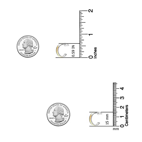 LeCalla Real 925 Sterling Silver C Hoop Earrings Jewelry Lightweight Small Hoops Italian Half Earring Hoops for Women3