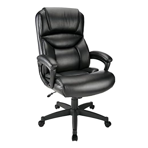 High-Back Bonded Leather Office Chair