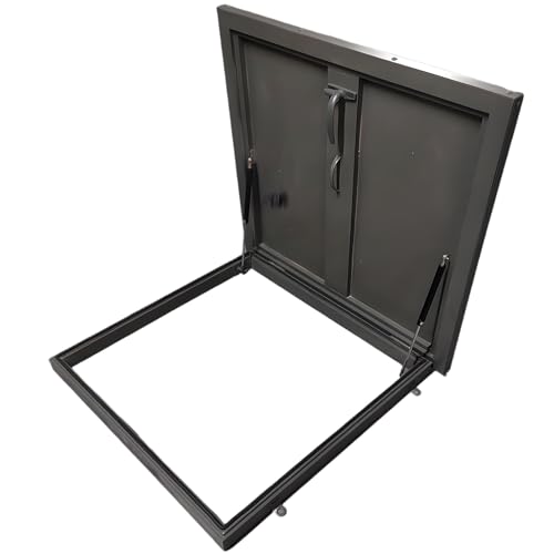 Nordivo Trampilla De Techo Aluminio,Claraboya para Ático/Invernadero,Ventana De Escape,Tapa De Mantenimiento,Puerta De Seguridad con Cerradura Giratoria(37.4 * 37.4in/95 * 95cm)