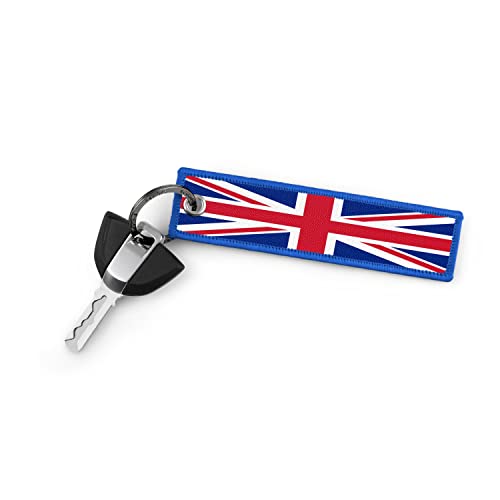 Image of KEYTAILS Keychains, Premium Quality Union Jack, British Flag Key Tag for Auto, Motorcycle, UTV