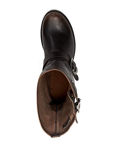 Frye Veronica Short Boots For Women Made From Full-Grain Leather With Antique Silver Hardware, Goodyear Welt Construction, And Rubber Lug Soles – 6 ¾” Shaft Height, Black - 8M #TOP4