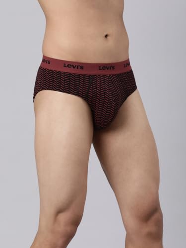 Image of Levi's 021 Brief for Men | Cotton Stretch Fabric | Printed Men's Underwear | Breathable | Anti-Roll Waistband | Extra Supportive Gusset | Functional Fly | Dual Layer 3D Pouch | Tagless | Pack of 2