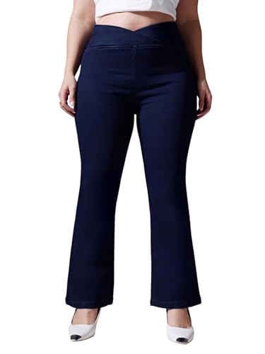 Image of Miss Chase A+ Women's High Rise Regular Stretchable Denim Bootcut Shaping Jeans