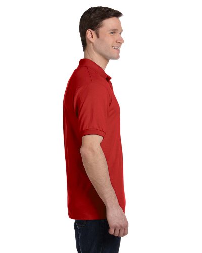 Hanes Cotton-Blend Jersey Men's Polo With Pocket_Deep Red_2Xl #TOP3